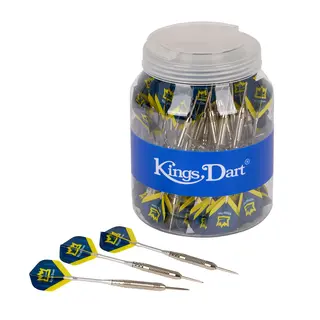 Dartpiler Kings Dart Steeltip (50) 20 gram| til tradisjonell dart | Bl&#229;/gul