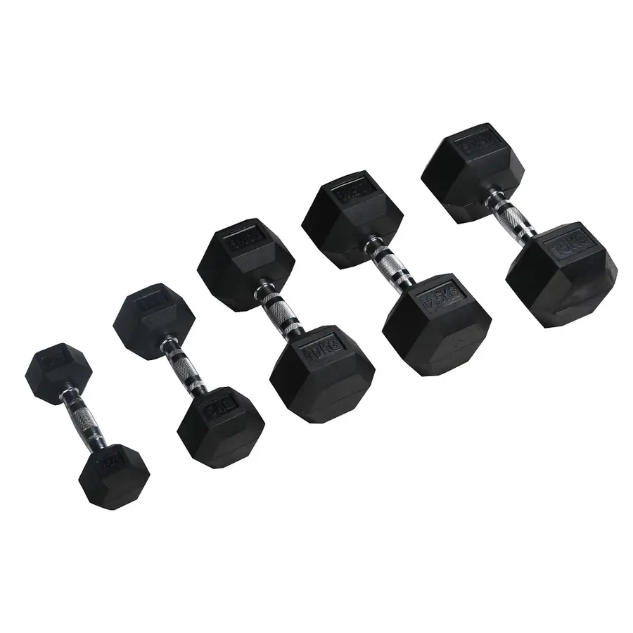 Manual Sport-Thieme Rubber Hex 1 kg 1 stk. dumbbell 