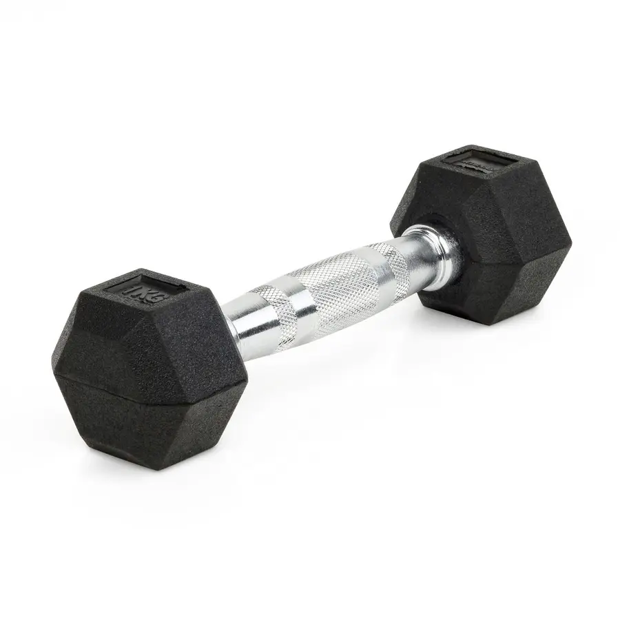 Manual Sport-Thieme Rubber Hex 1 kg 1 stk. dumbbell 