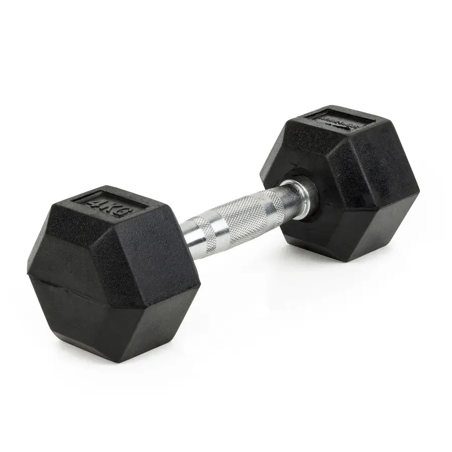 Manual Sport-Thieme Rubber Hex 4 kg 1 stk. dumbbell 