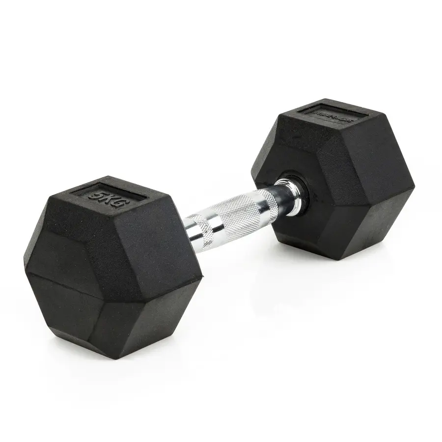 Manual Sport-Thieme Rubber Hex 5kg 1 stk. dumbbell 