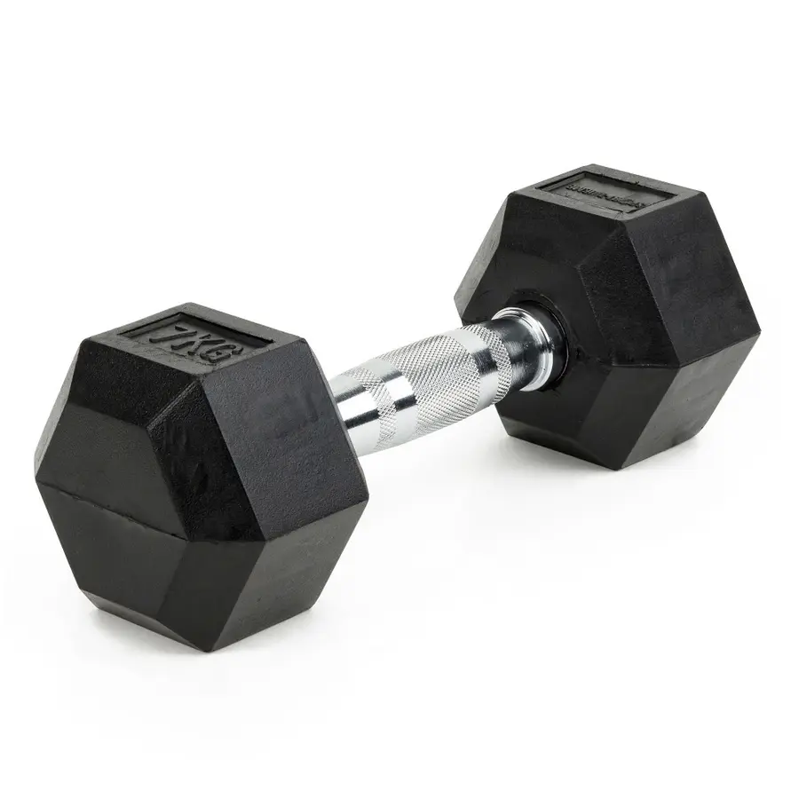 Manual Sport-Thieme Rubber Hex 7 kg 1 stk. dumbbell 