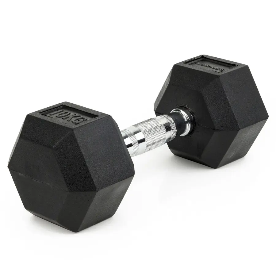 Manual Sport-Thieme Rubber Hex 10 kg 1 stk. dumbbell 