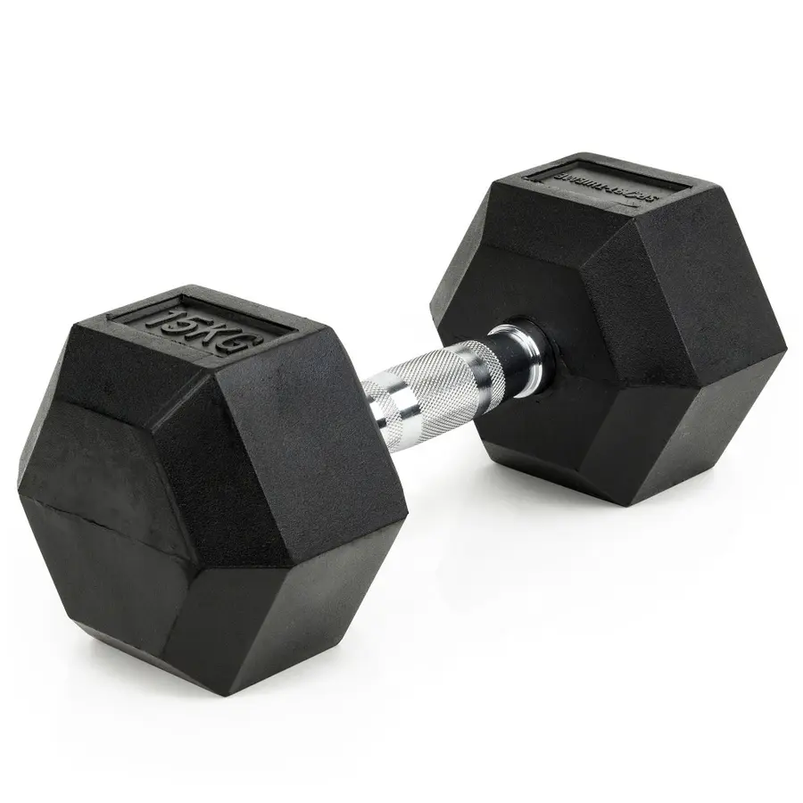 Manual Sport-Thieme Rubber Hex 15 kg 1 stk. dumbbell 