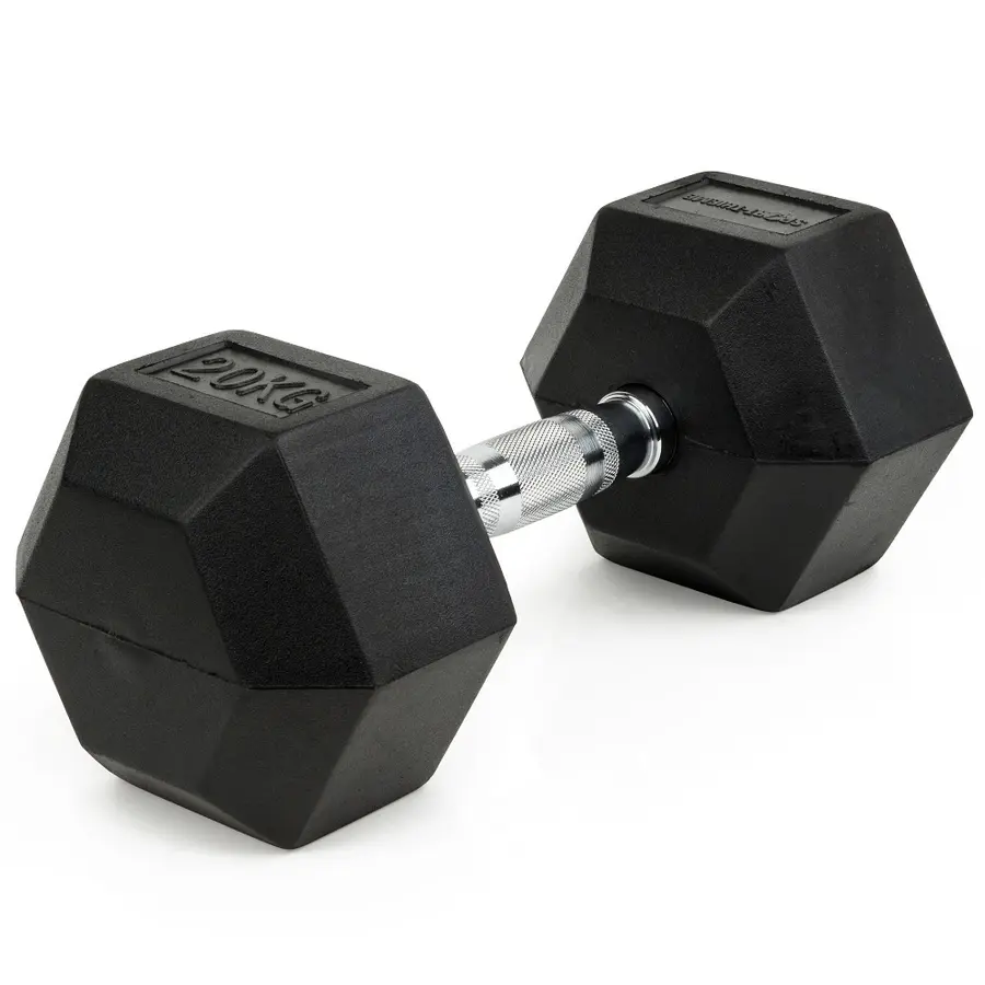 Manual Sport-Thieme Rubber Hex 20 kg 1 stk. dumbbell 