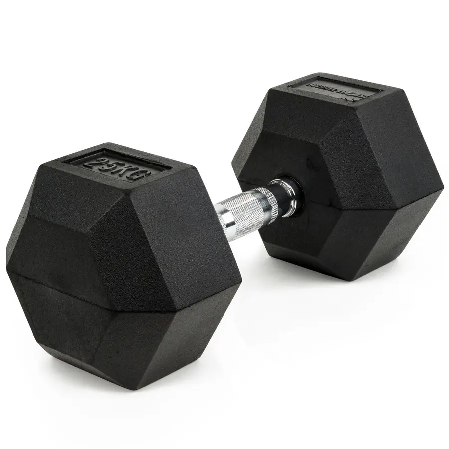 Manual Sport-Thieme Rubber Hex 25 kg 1 stk. dumbbell 