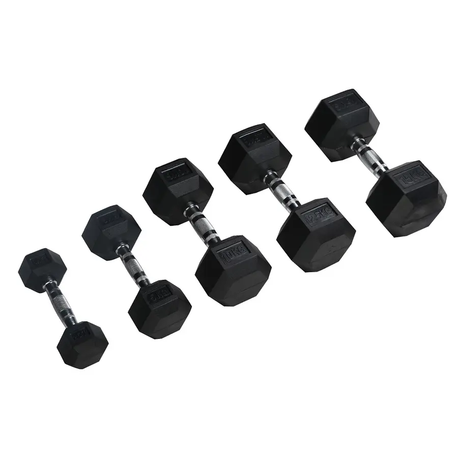 Manual Sport-Thieme Rubber Hex 30 kg 1 stk. dumbbell 