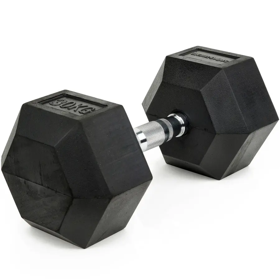 Manual Sport-Thieme Rubber Hex 30 kg 1 stk. dumbbell 