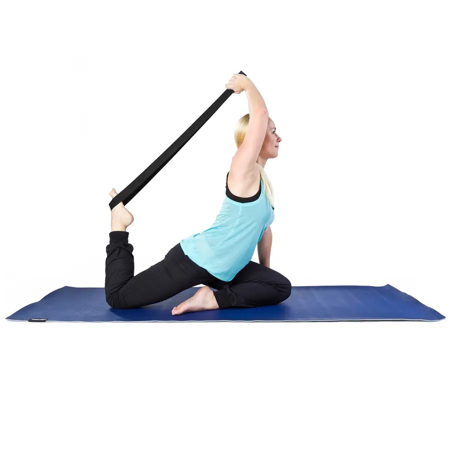 Yoga Strap 2,44 m | Svart Yogabelte i polyester 