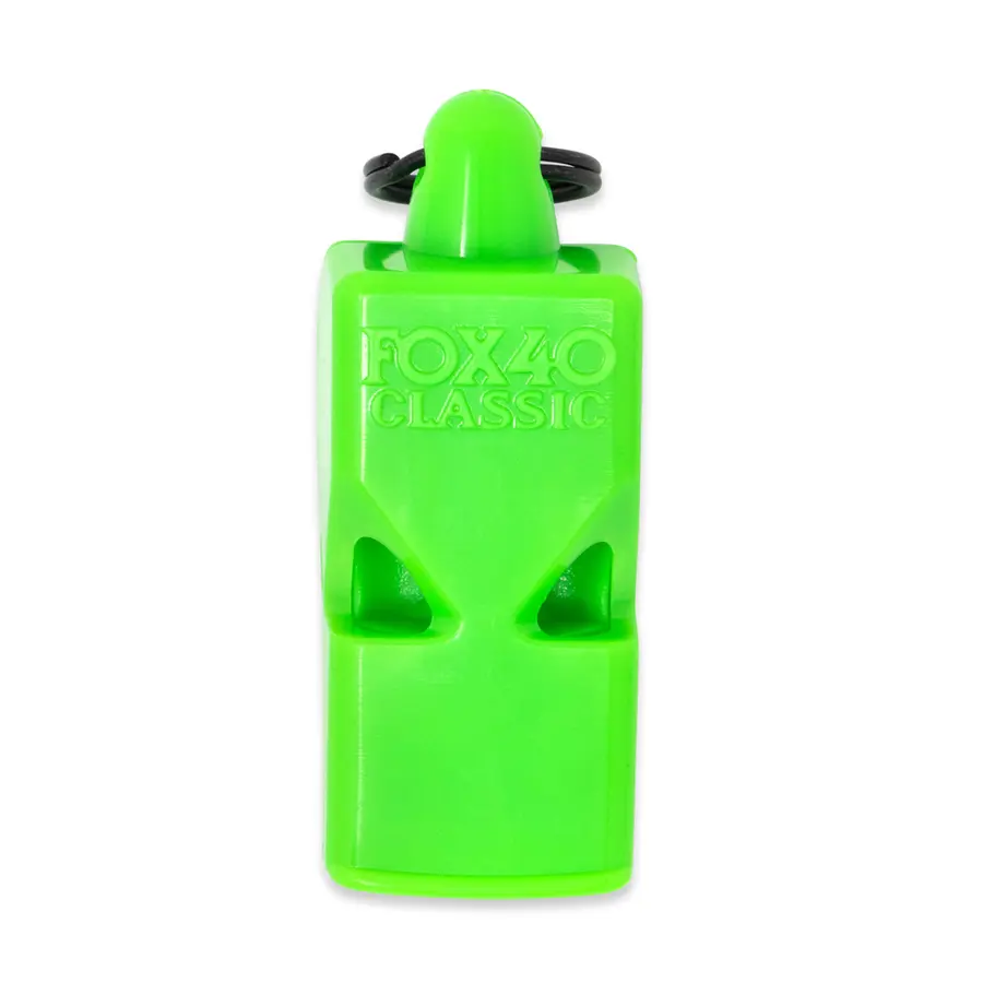 Fløyte Fox 40 Classic Neon Grønn Klassisk dommerfløyte med snor 