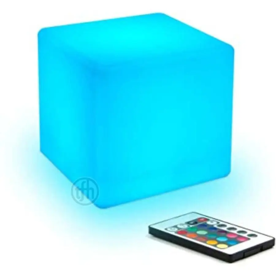 Fargeskiftende kube 40 cm | Med Fjernkontroll 