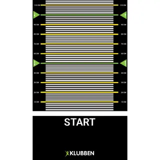 Testmatte for innend&#248;rsbruk Lengdehoppmatte