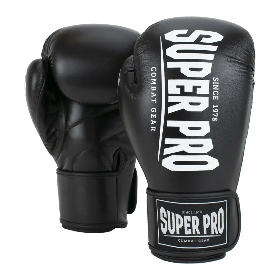 Boksehansker Super Pro Champ 10 oz Svart Treningshansker | Thai-, Kick-, Boksing 