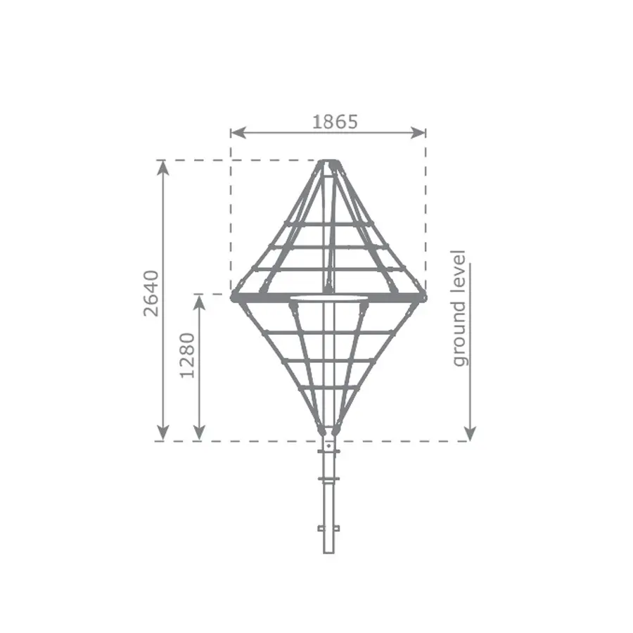 Klatretårn Diamond 2,6 m Til skoler, lekeplasser og parker 