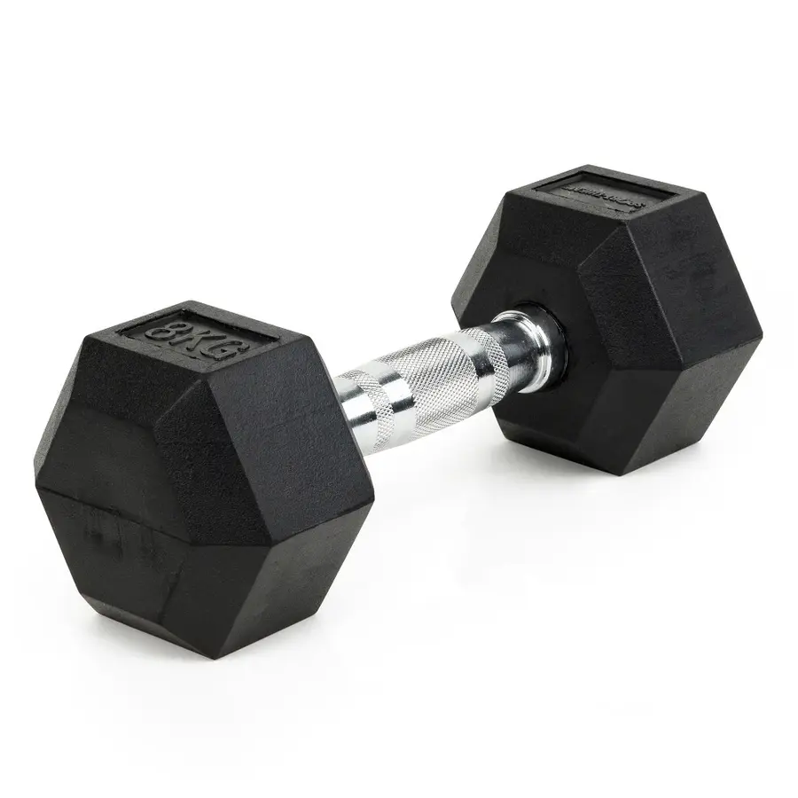 Manual Sport-Thieme Rubber Hex 8 kg 1 stk. dumbbell 