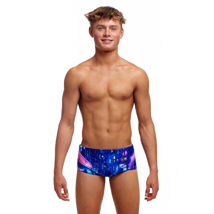 Cyber City Badebukse jr 140 cm Funky Trunks | Sidewinder Trunks 