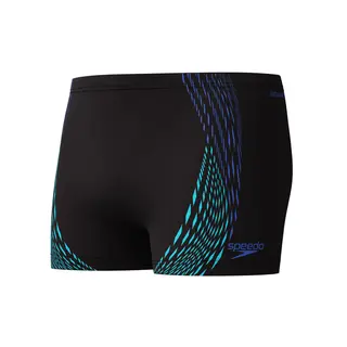 Duo Logo Print Aquashort Badebukse Speedo | Svart/Bl&#229; | EnduraFlex