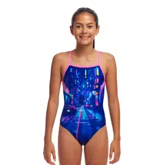 Cyber City Badedrakt jr 152cm Funkita | Strapped in One Piece