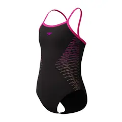 Speedo Plastisol Muscleback jr 116 Speedo | Svart/Rosa | EnduraFlex