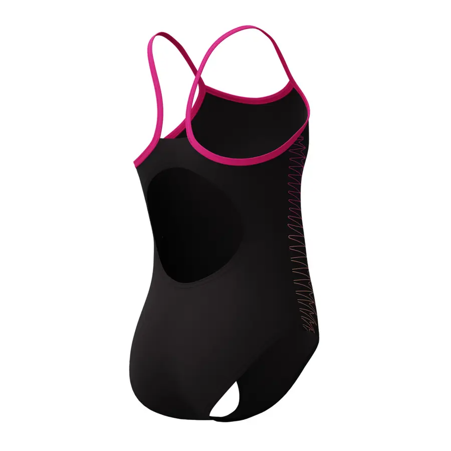 Speedo Plastisol Muscleback jr 116 Speedo | Svart/Rosa | EnduraFlex 