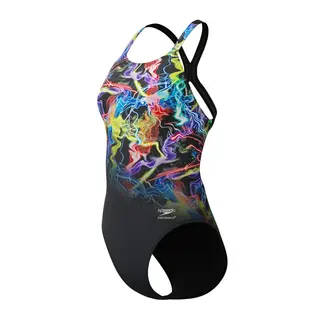 Speedo FL Printed Powerback Speedo | Svart/flerfarget | Endurance+