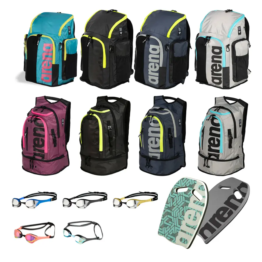 Arena Backpack Ryggsekk Utstyrspakke Ryggsekk | Kickboard | Svømmebrille 