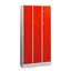 Oppbevaringsskap 15 rom | Rød 5-delt boksskap | Med sylinderlås 