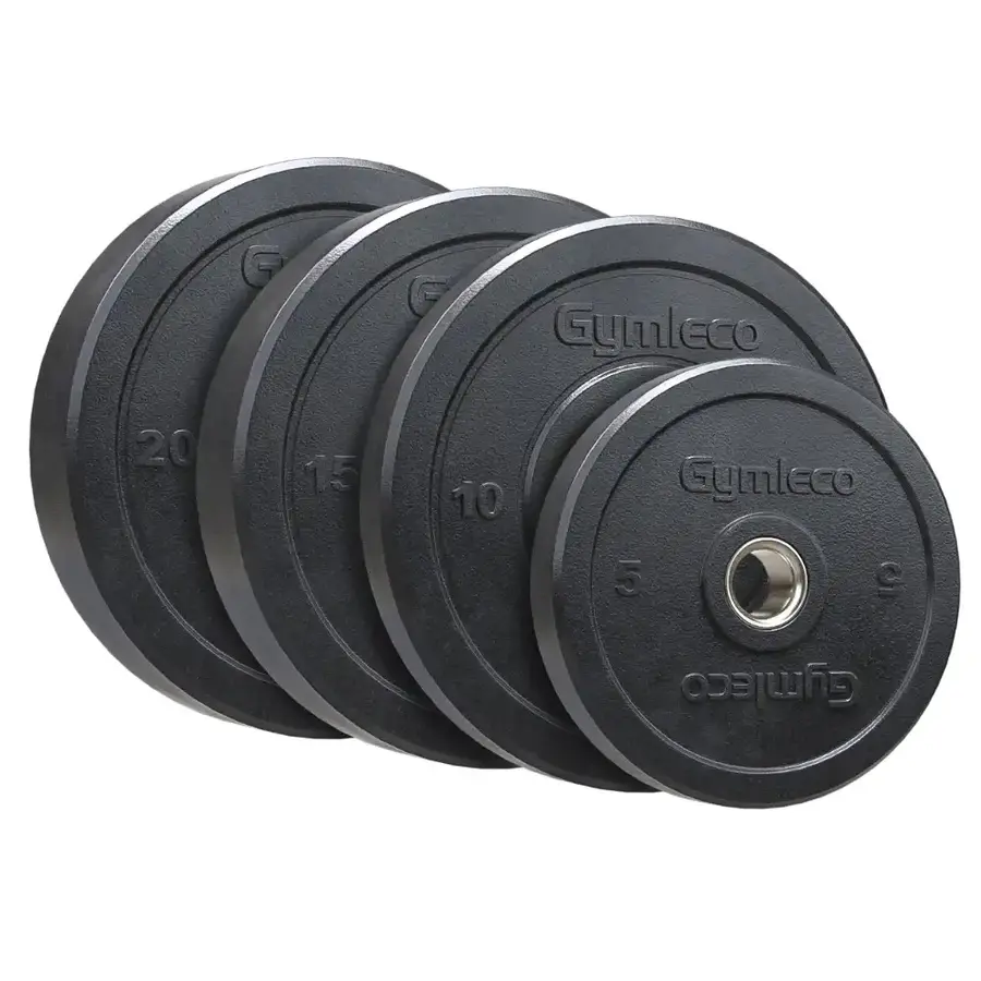 Vektskive Hi-temp Bumper Plates 5 kg Gymleco | Hull: 50 mm | Svart 