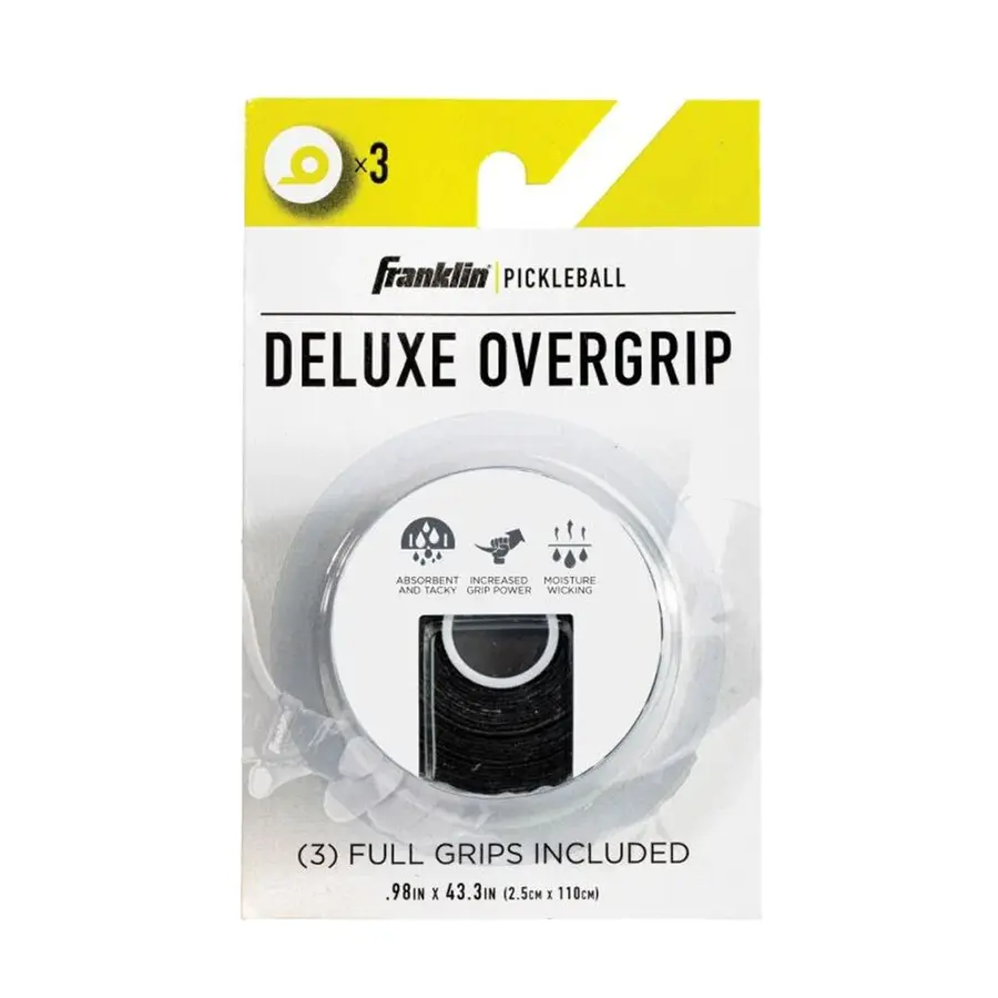 Overgrip Sports Deluxe Franklin Svart Økt grepskomfort 