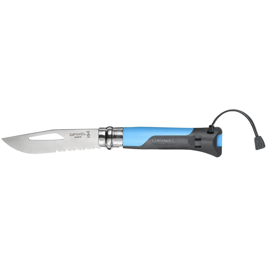 Opinel N°08 Outdoor Foldekniv | Blå Solid lommekniv for hverdagsturene 