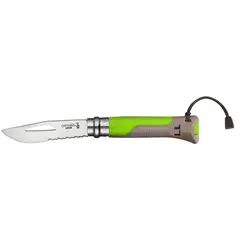 Opinel N&#176;08 Outdoor Foldekniv | Lime Solid lommekniv for hverdagsturene